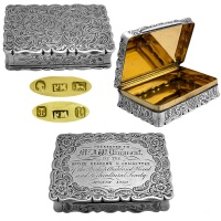 Victorian Silver  Snuff Box Birmingham 1860